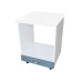 Corp pentru cuptor incorporabil cu sertar Zebra, Alb / MDF Albastru, cu blat alb, 60 x 85 x 60 cm